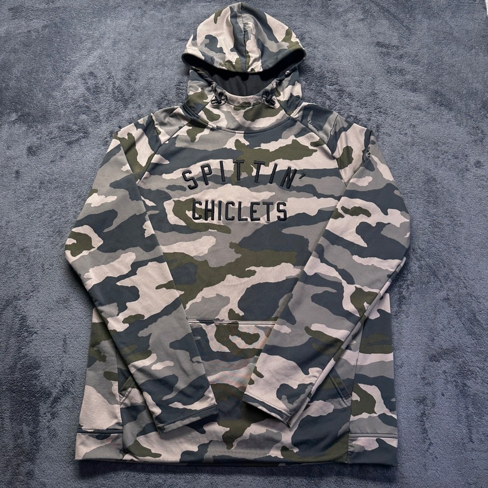 UNRL Hoodie Mens L Camo Spittin Chiclets Barstool Sports Performance Pullover